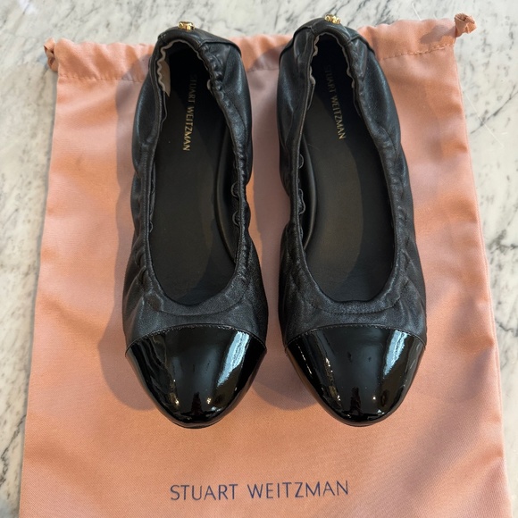 Stuart Weitzman Black Flats - Picture 1 of 5